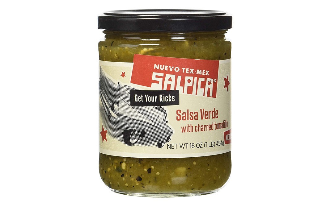 Salpica Salsa Verde with Charred Tomatillo   Glass Jar  454 grams